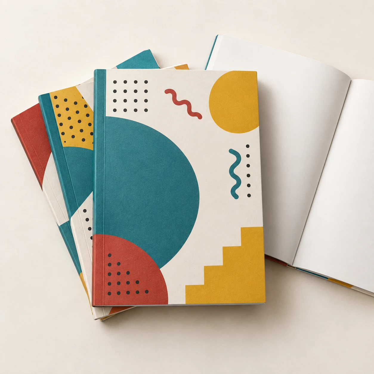 Kolorowa prezentacja produktu Notesy A5 - 100 kartek, Druk 4/0, papier 90gr/m2