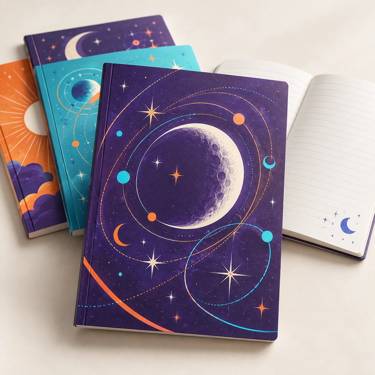 Kolorowa prezentacja produktu Notesy A5 - 100 kartek, Druk 4/0, papier 90gr/m2